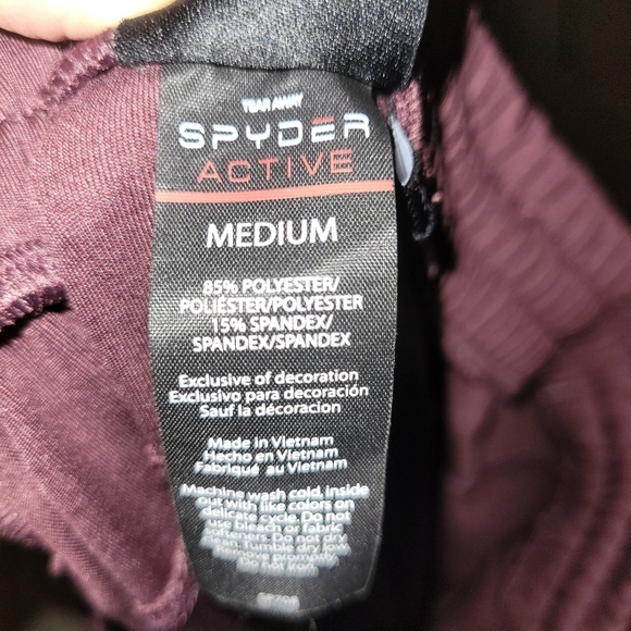 Spyder* Active* Ankle* Pants* Maroon* Sz M - Picture 4 of 6
